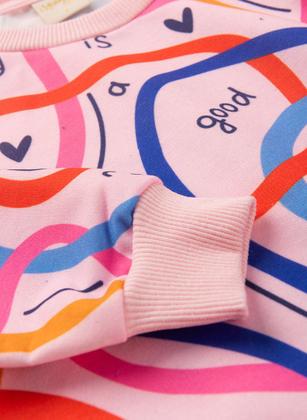 Imagem de Conjunto Blusão Menina Em Moletom E Legging Good Day