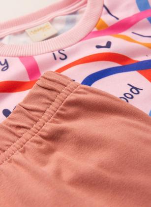 Imagem de Conjunto Blusão Menina Em Moletom E Legging Good Day