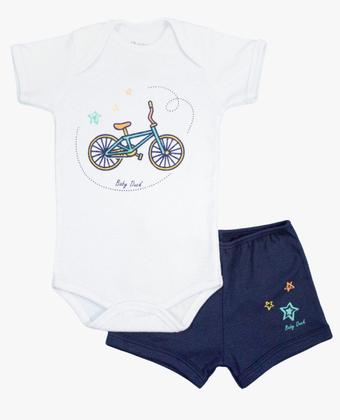 Imagem de Conjunto Body Bebê Manga Curta Estampado - Baby Duck