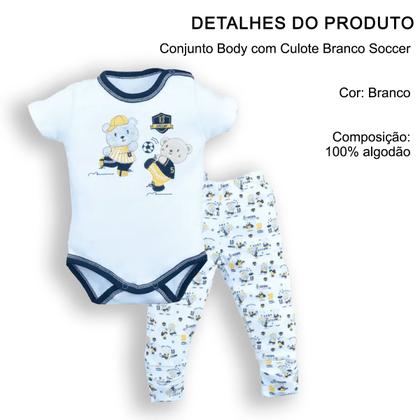Imagem de Conjunto Body Culote Bebê Menino Algodão Estampado Upi Uli