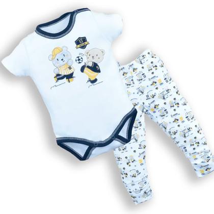 Imagem de Conjunto Body Culote Bebê Menino Algodão Estampado Upi Uli