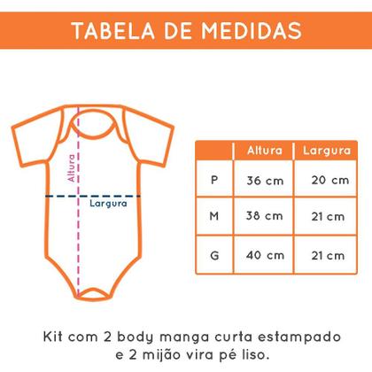 Imagem de Conjunto Body e Calça Bebe Kit2 Peças Menina Mijaozinho Liso Estampado Desenho de Joaninha Roupa Bebe body Manga Curta tamanho 0 a 9 meses Baby Deluxe