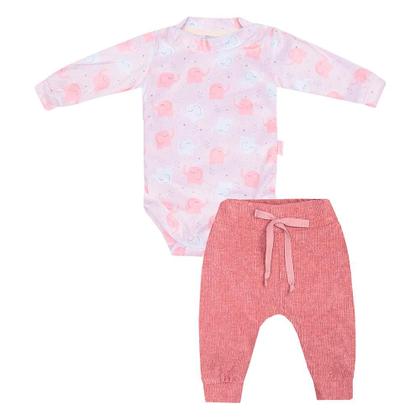 Imagem de Conjunto body infantil feminino elefantes minicló ref: 60313  m/gg