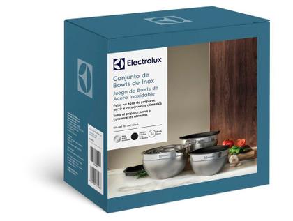 Imagem de Conjunto Bowls Tigelas de Inox com Tampa Plástica Electrolux