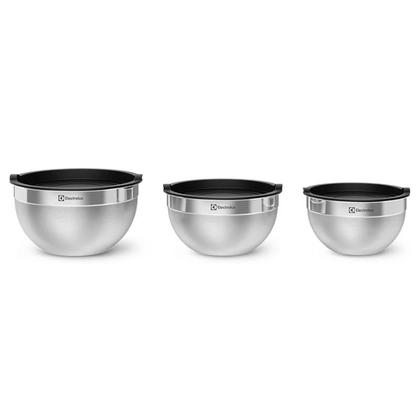 Imagem de Conjunto Bowls Tigelas de Inox com Tampa Plástica Electrolux