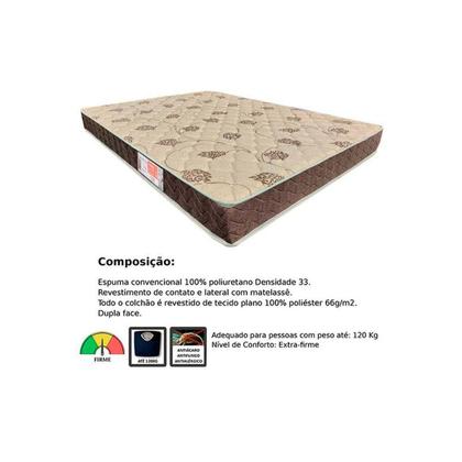 Imagem de Conjunto Box Baú Casal: Colchão Espuma Orthoflex D33 Comfortpedic Line + Base CRC Suede Clean (138x188)