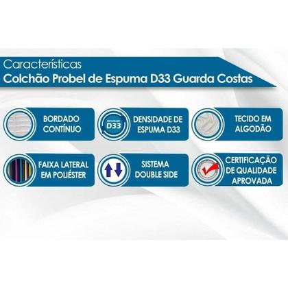 Imagem de Conjunto Box Baú King: Colchão Espuma Probel D33 Guarda Costas + Base CRC Suede Brown(193x203)