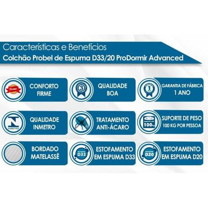 Imagem de Conjunto Box Baú King: Colchão Espuma Probel D33 ProDormir Advanced + Base CRC Suede Black(193x203)