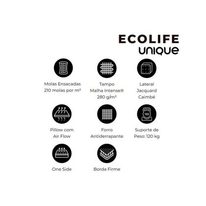 Imagem de Conjunto Box Baú King: Colchão Molas Plumatex Ensacadas Ecolife + Base CRC Suede Gray(193x203)