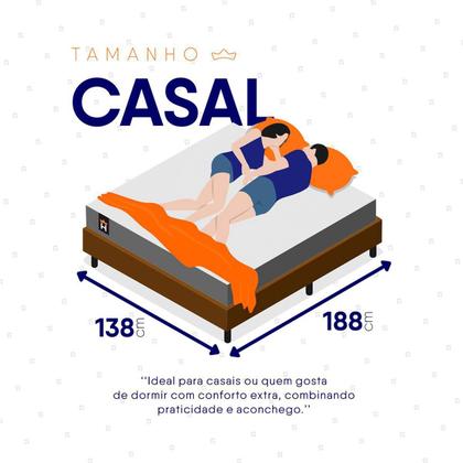 Imagem de Conjunto Box Baú Marrom Durban Cinza Espuma D28 Casal 138x188x64 - King House