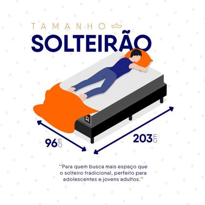 Imagem de Conjunto Box Baú Preto Durban Cinza Espuma D28 Solteiro 96x203x64 - King House