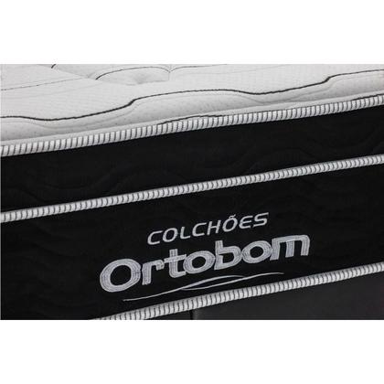Imagem de Conjunto Box Baú Queen: Colchão Espuma Ortobom SuperPocket Elegant + Base CRC Suede Black(158x198)