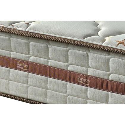 Imagem de Conjunto Box Baú Queen: Colchão Molas D Angelis Anjos Ensacadas Classis + Base CRC Suede White (158x198)