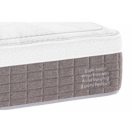 Imagem de Conjunto Box Baú Queen: Colchão Molas Herval Maxspring C1784 + Base CRC Suede Clean (158x198)