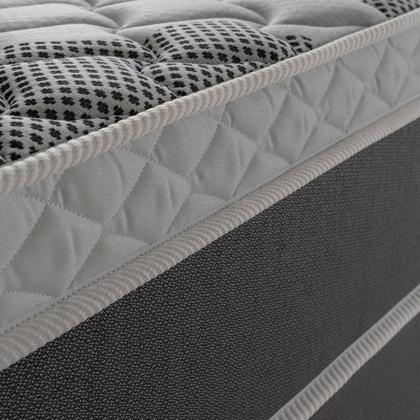 Imagem de Conjunto Box Baú Sheffield Cinza 158x198x72 c/ Molas Ensacadas