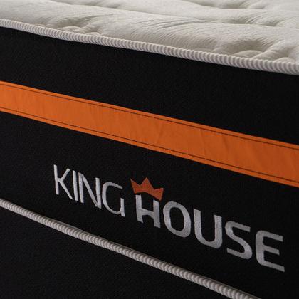 Imagem de Conjunto Box Baú Sirius Preto 88x188x72 c/ Molas Ensacadas