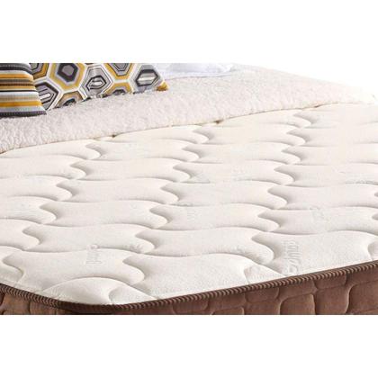 Imagem de Conjunto Box Baú Solteiro: Colchão Espuma Anjos Molas Ensacadas MasterPocket King Best Brown + Base CRC Suede Brown(88x188)