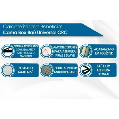 Imagem de Conjunto Box Baú Solteiro: Colchão Espuma D Angelis Anjos D28 Confort + Base CRC Suede Brown (88x188)