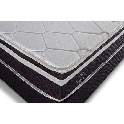 Imagem de Conjunto Box Baú Solteiro: Colchão Molas Herval Ensacadas C1789 + Base CRC Suede Gray (88x188)