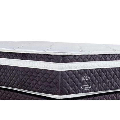Imagem de Conjunto Box Baú Solteiro: Colchão Molas Herval Ensacadas C1789 + Base CRC Suede Gray (88x188)