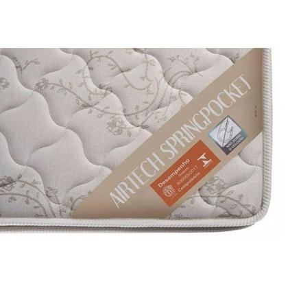 Imagem de Conjunto Box Baú Solteiro: Colchão Molas Ortobom Ortobom Ensacadas Fort Airtech + Base CRC Suede Clean (88x188)