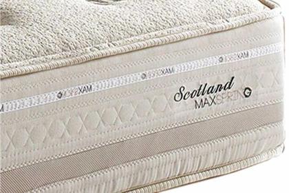 Imagem de Conjunto: box branco + colchão herval scotland molas maxspring casal 138x188x71