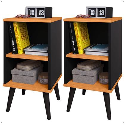 Imagem de Conjunto Box Cabeceira 1.40 Dubai 2 Mesa Cabeceira com Nicho CHARME