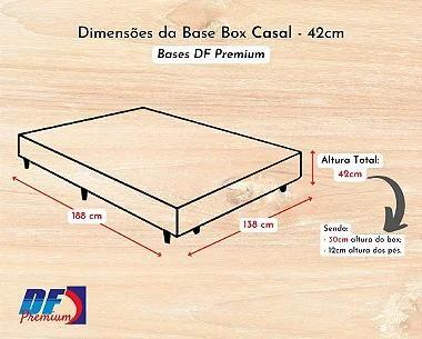 Imagem de Conjunto Box Casal (Colchão Áquila FX Cinza Montreal + Base Box)