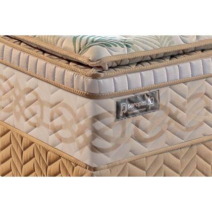 Imagem de Conjunto Box Casal: Colchão Molas Paropas Ensacadas Eco Bamboo + Base CRC Suede Clean (138x188)