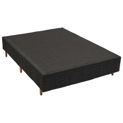 Imagem de Conjunto Box Casal: Colchão Molas Polar Ensacadas Serenatta + Base CRC Rústico Black (138x188)