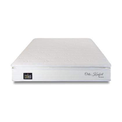 Imagem de Conjunto Box Casal Hellen Orto Konfort Espuma D33 Pillow Top 138x188x57cm