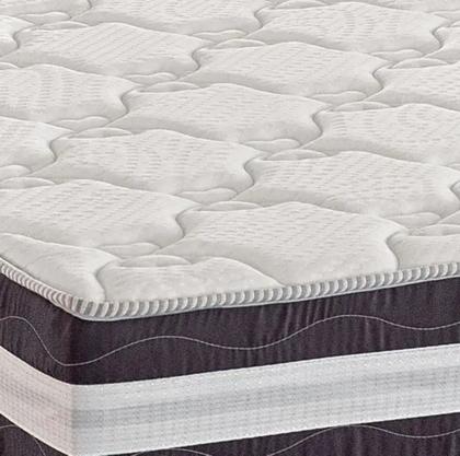 Imagem de Conjunto Box Casal Premium D33 Reconflex com Base material sintético Preto (138x188x62)