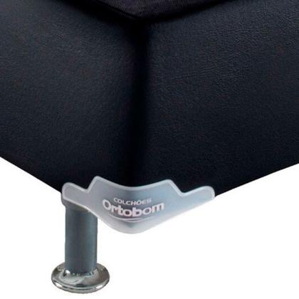 Imagem de Conjunto Box Casal Queen Size Colchão Airtech Molas Ensacadas Spring Pocket Base Material Sintético Ortobom