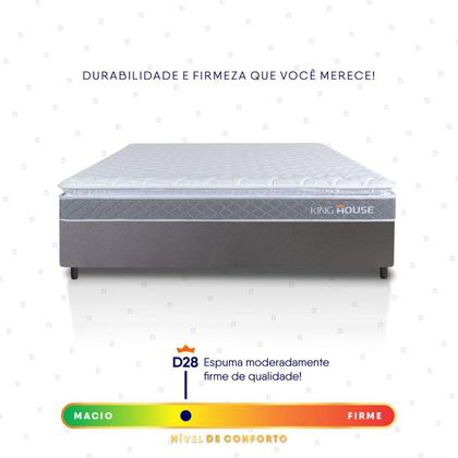 Imagem de Conjunto Box Cinza Durban Cinza Espuma D28 Viúva 128x188x57 - King House