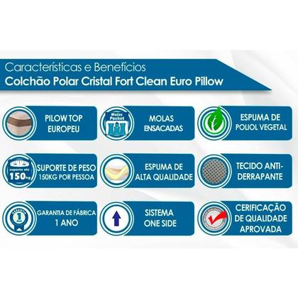 Imagem de Conjunto Box-Colchão Polar Cristal+Cama Box Bege King 1,93x2,03