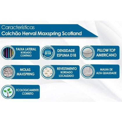 Imagem de Conjunto box + colchão scotland 158x198x73
