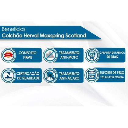 Imagem de Conjunto box + colchão scotland 158x198x73