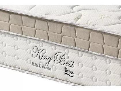 Conjunto: box com baú + colchão anjos king best - molas superlastic casal 138x188x79 Imagem de Conjunto: box com baú + colchão anjos king best - molas superlastic casal 138x188x79