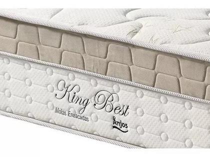Imagem de Conjunto: box com baú + colchão anjos king best - molas superlastic queen size 158x198x79