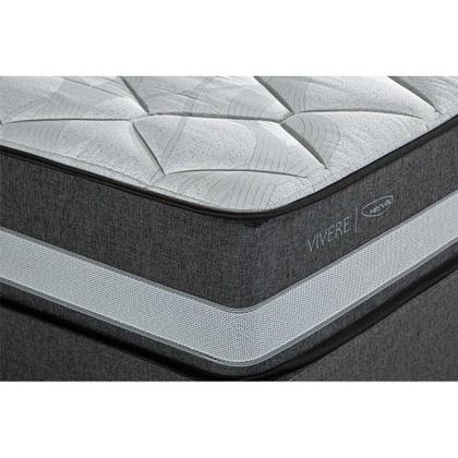 Imagem de Conjunto Box King: Colchão Molas Herval Maxspring Minsque C1625 + Base Box Baú CRC Suede Gray(193x203x27)