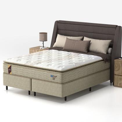 Imagem de Conjunto Box King Mola Ensacada Probel Excede Premium (193x203x56cm) Branco