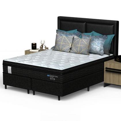 Imagem de Conjunto Box King Mola Ensacada Probel Munique (193x203x56cm) Branco