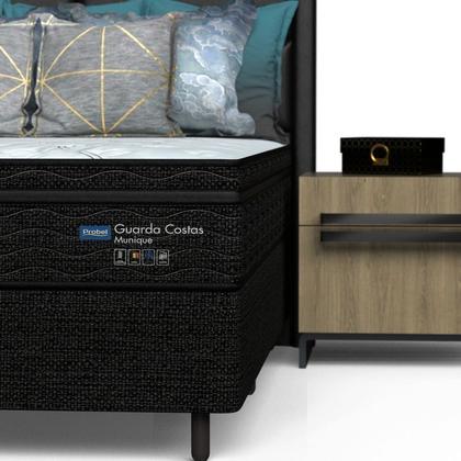 Imagem de Conjunto Box King Mola Ensacada Probel Munique (193x203x56cm) Branco