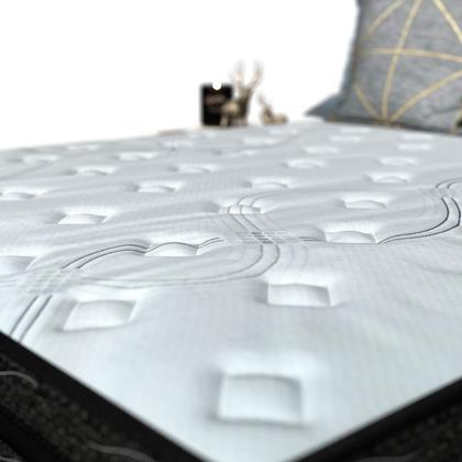 Imagem de Conjunto Box King Mola Ensacada Probel Munique (193x203x56cm) Branco