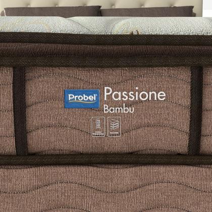 Imagem de Conjunto Box King Mola Ensacada Probel Passione Bambu (193x203x52cm) Branco