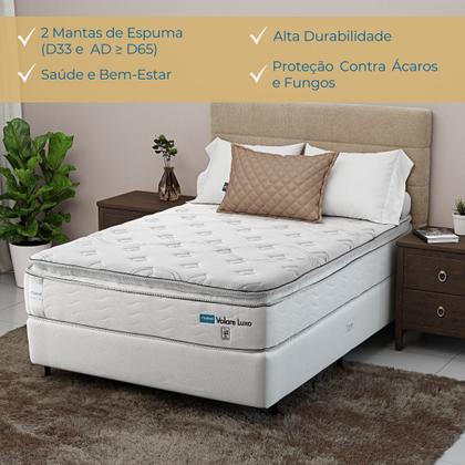 Imagem de Conjunto Box King Mola Probel Volare Luxo (193x203x59cm) Branco