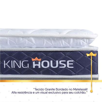 Imagem de Conjunto Box Marrom Durban Azul Espuma D28 Viúva 128x188x57 - King House
