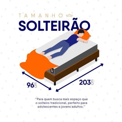 Imagem de Conjunto Box Marrom Durban Cinza Espuma D28 Solteiro 96x203x57 - King House