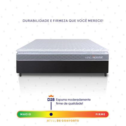 Imagem de Conjunto Box Preto Durban Cinza Espuma D28 Viúva 128x188x57 - King House