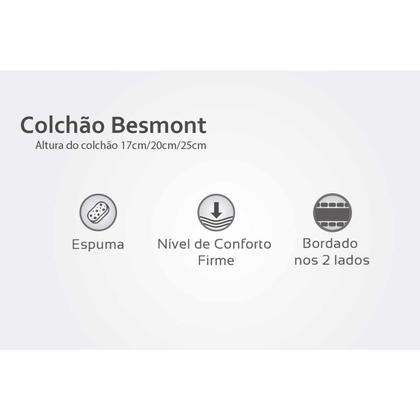 Imagem de Conjunto Box Queen: Colchão Anatômico Herval D28/AG65 Bermont + Base CRC Courano Brown(158x198)